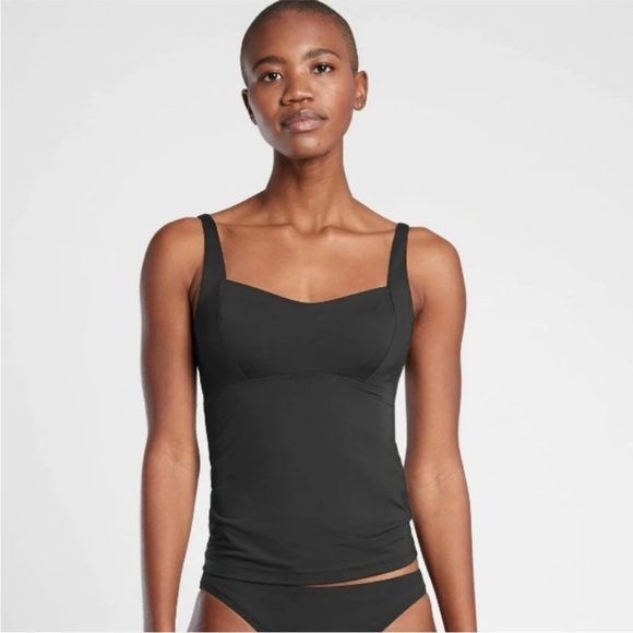 NWT! Athleta Black Entwined Bra Cup Tankini Top - Size 34B/C💙 - Picture 1 of 6